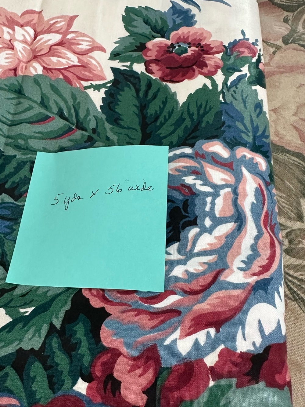 Waverly “Peace” fabric, 5 yards 56 inches wide